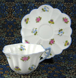 Shelley Cup and Saucer Stratford Shape Rose Pansy Forget-Me-Nots Chintz