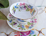 Cup And Saucer Shelley Spring Bouquet Gainsborough Demitasse Pretty Floral