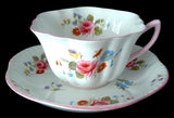 Shelley Teacup Rose Spray Stratford England Rose And Red Daisy