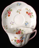 Shelley Teacup Rose Spray Stratford England Rose And Red Daisy