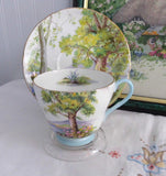 Shelley Cup and Saucer Woodland Richmond Shape Landscape 1950s