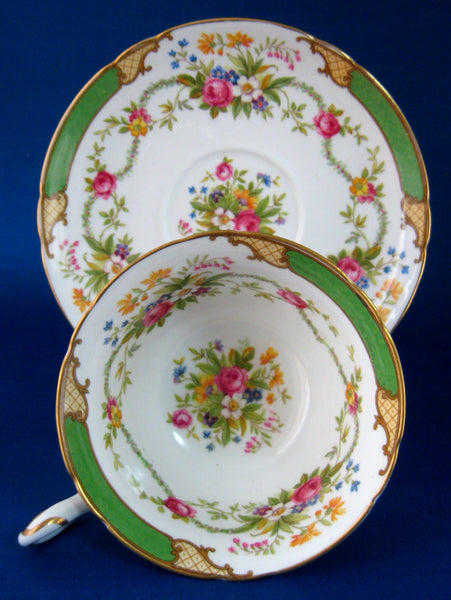 MEISSEN - shelley シェリー   デュバリー　Dubarry 1950s-Shelley-green-Dubarry-