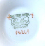 Shelley Cup and Saucer Green Daisy Chintz Ripon Shape England Teacups