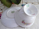 Pink Sheraton Shelley England Cup and Saucer Gainsborough Shape 1950s Pedestal