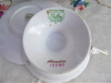 Pink Sheraton Shelley England Cup and Saucer Gainsborough Shape 1950s Pedestal