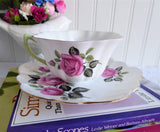 Shelley England Pink Rose Cappers Rose Cup And Saucer Stratford Shape 1959-1966