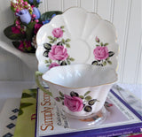 Shelley England Pink Rose Cappers Rose Cup And Saucer Stratford Shape 1959-1966