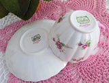 Shelley Cup And Saucer Rose Spray Ludlow Shape 1950s Pink Trim
