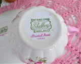 Shelley Cup And Saucer Rose Spray Ludlow Shape 1950s Pink Trim