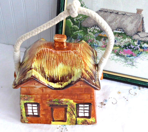 Cottage Ware Biscuit Barrel Price Kensington Cookie Jar 1950s Thatched Cottage