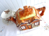 Ye Olde Cottage Cottage Ware Teapot Price Kensington Hand Painted 1950s Large