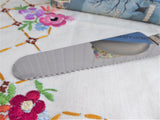 Sterling Silver Cake Knife Server Fancy Floral 1950s Wedding Cake Stainless Blade
