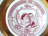 Plate Coronation Queen Elizabeth II Collingwood Canada 1953 Red And Gold
