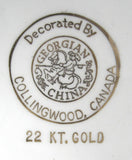 Plate Coronation Queen Elizabeth II Collingwood Canada 1953 Red And Gold