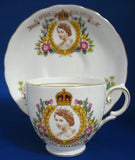 Tuscan Queen Elizabeth II Coronation Cup And Saucer 1953 English Bone China