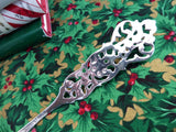 Fancy Swedish Sterling Silver Serving Spoon 1959 Eriksson Gösta Reticulated Handle