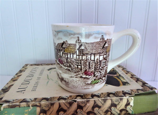 Olde English Countryside Mug Johnson Brothers Brown Transferware 8