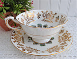 Paragon Cup And Saucer Canadian Coats Of Arms Emblems Gold Overlay Warrant