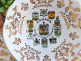 Paragon Cup And Saucer Canadian Coats Of Arms Emblems Gold Overlay Warrant