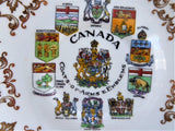 Paragon Cup And Saucer Canadian Coats Of Arms Emblems Gold Overlay Warrant