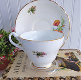 Regency Orange Poppies Cup And Saucer English Bone China 1960s