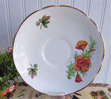 Regency Orange Poppies Cup And Saucer English Bone China 1960s