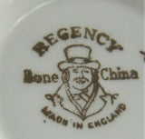 Regency Orange Poppies Cup And Saucer English Bone China 1960s