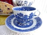 Blue Willow Cup And Saucer Willow 1960s Teacup North Staffordshire Ridgway