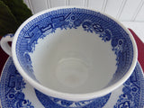 Blue Willow Cup And Saucer Willow 1960s Teacup North Staffordshire Ridgway