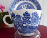 Blue Willow Cup And Saucer Willow 1960s Teacup North Staffordshire Ridgway