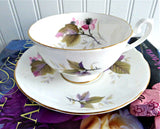 Shelley Bramble Cup And Saucer Briar Rose Lincoln 1963-1966 Pink Lavender Grey