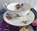 Shelley Bramble Cup And Saucer Briar Rose Lincoln 1963-1966 Pink Lavender Grey