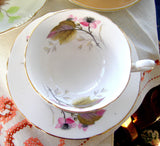 Shelley Bramble Cup And Saucer Briar Rose Lincoln 1963-1966 Pink Lavender Grey