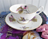 Shelley Bramble Cup And Saucer Briar Rose Lincoln 1963-1966 Pink Lavender Grey