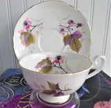 Shelley Bramble Cup And Saucer Briar Rose Lincoln 1963-1966 Pink Lavender Grey
