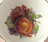 Shelley Pink Fruit Center Cup and Saucer Boston Shape Gold Trim 1960s