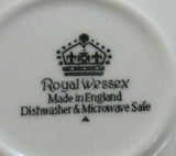 Cup And Saucer Blue Willow Blue Transferware English Royal Wessex 1950s
