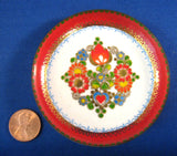 Red Enamel On Copper Teabag Holder Steinboch Email Trinket Dish Ring Holder 1960s