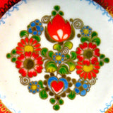 Red Enamel On Copper Teabag Holder Steinboch Email Trinket Dish Ring Holder 1960s