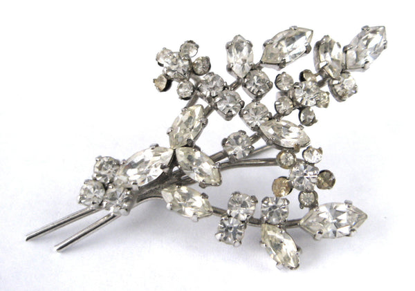 【新作入荷!!】  Rhinestone Spray Brooch Pin Figural Bouquet Marquise 小物