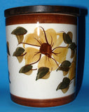 Tea Caddy Retro Ceramic And Wood England 1960s Mid Century Colors