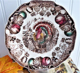 His Majesty Turkey Cup And Saucer Johnson Brothers 1960s Fruit Nuts Made In England