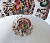 His Majesty Turkey Cup And Saucer Johnson Brothers 1960s Fruit Nuts Made In England