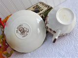 His Majesty Turkey Cup And Saucer Johnson Brothers 1960s Fruit Nuts Made In England