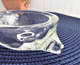 Crystal Figural Lidded Jam Dish Anchor Hocking 1970s Glass Trinket Dish