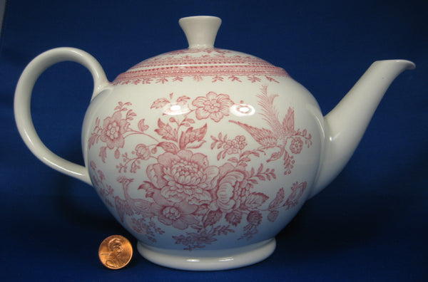 Pink Asiatic Pheasants Plate 約22.5センチ 4枚 Burleigh Pink Asiatic Pheasants Dinnerware – Hester & Cook