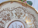 Cup And Saucer Royal Cauldon Kings Plate Hand Painted Lush Gold English 1970s
