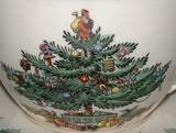 Christmas Tree Spode Cup And Saucer Green Trim Made In England 1970s
