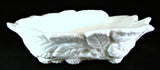Milk Glass Triangular Bowl Indiana Glass Loganberry 7 Inches Molded Berries