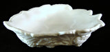 Milk Glass Triangular Bowl Indiana Glass Loganberry 7 Inches Molded Berries